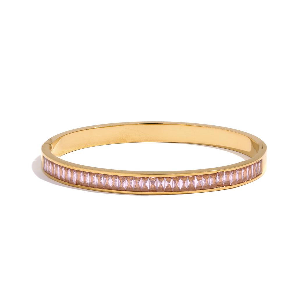 Yhpup Waterproof Delicate Shiny Cubic Zirconia Stainless Steel 18K Gold Plated Bracelet Bangle for Women Luxury Fashion Jewelry
Yhpup Waterproof Delicate Shiny Cubic Zirconia Stainless Steel 18K Gold Plated Bracelet Bangle for Women Luxury Fashion Jewelry