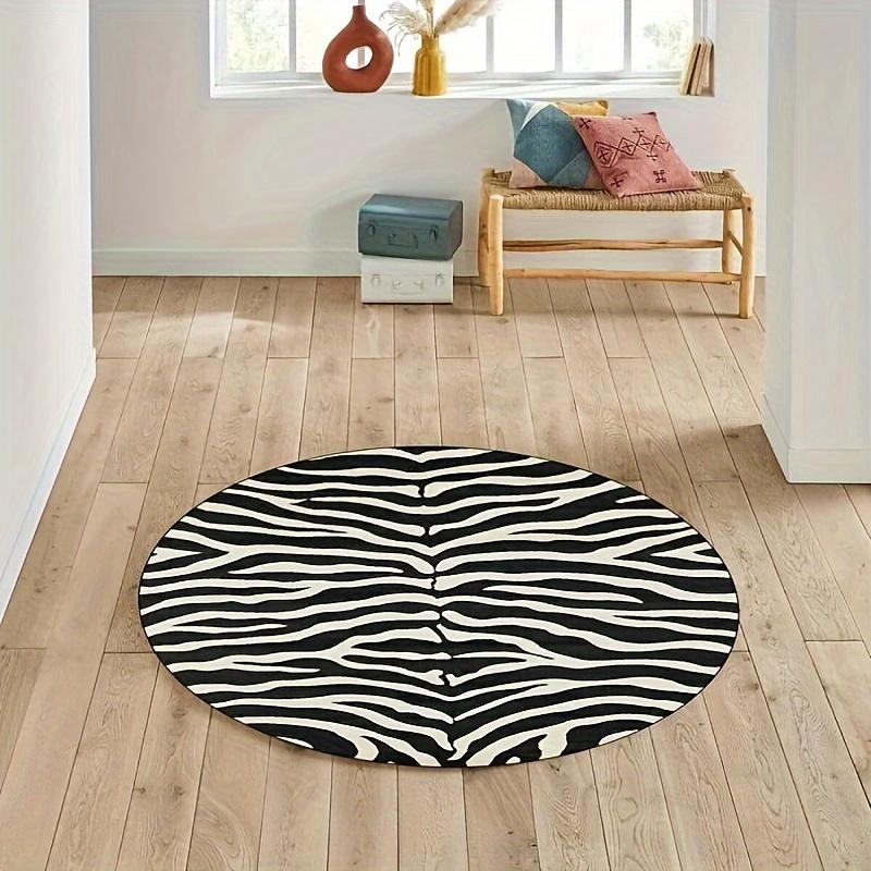 Zebra Print Round Area Rug Soft Non Slip Stain Resistant Floor Mat Living Room Kitchen Decor Indoor Home Carpet Diameter 60cm
Zebra Print Round Area Rug Soft Non Slip Stain Resistant Floor Mat Living Room Kitchen Decor Indoor Home Carpet Diameter 60cm