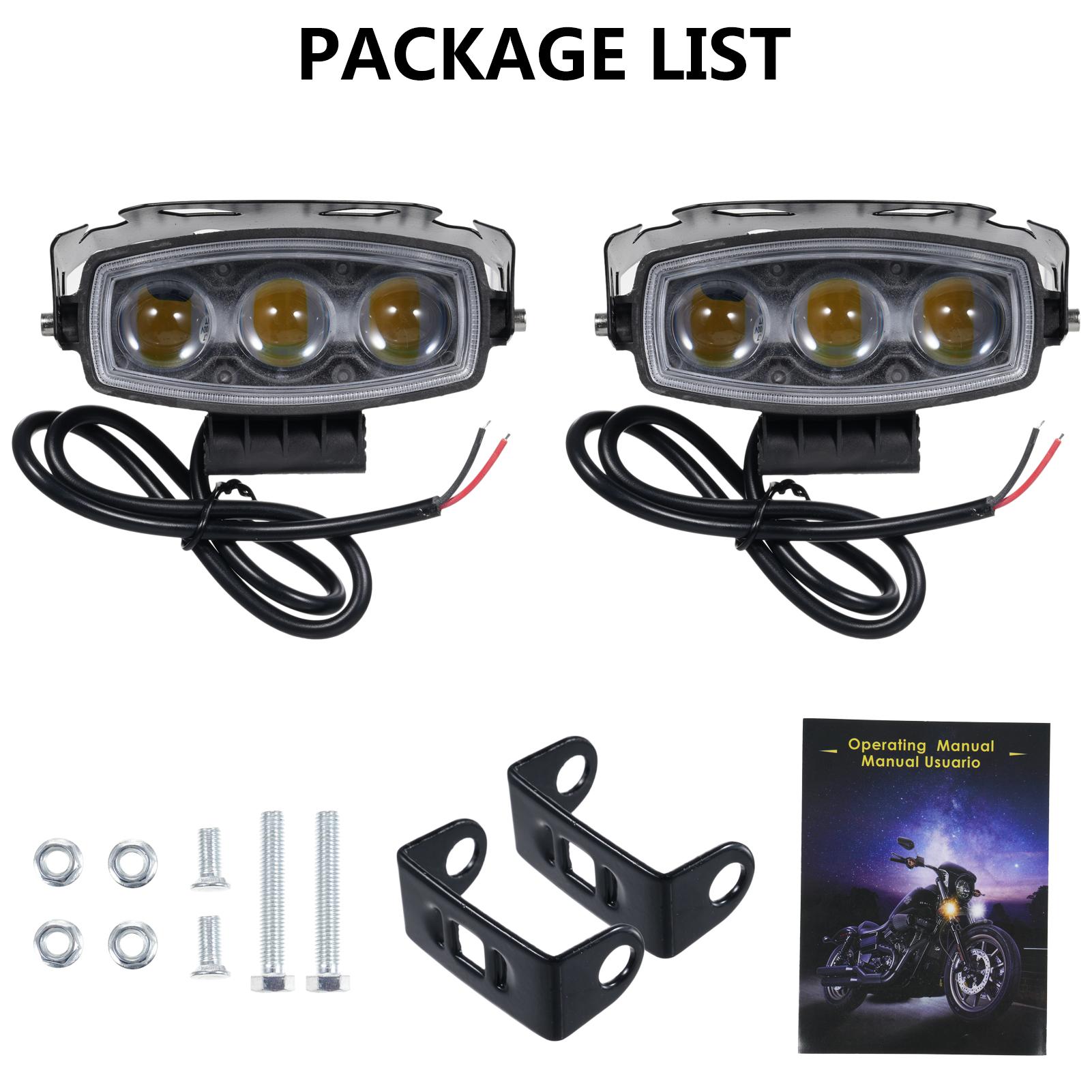 Motorcycle LED Driving Fog Lights, White and Yellow Pod Lights, Auxiliary Lights Spotlights Compatible with Car Tractor Truck ATV SUV Boat
Motorcycle LED Driving Fog Lights, White and Yellow Pod Lights, Auxiliary Lights Spotlights Compatible with Car Tractor Truck ATV SUV Boat