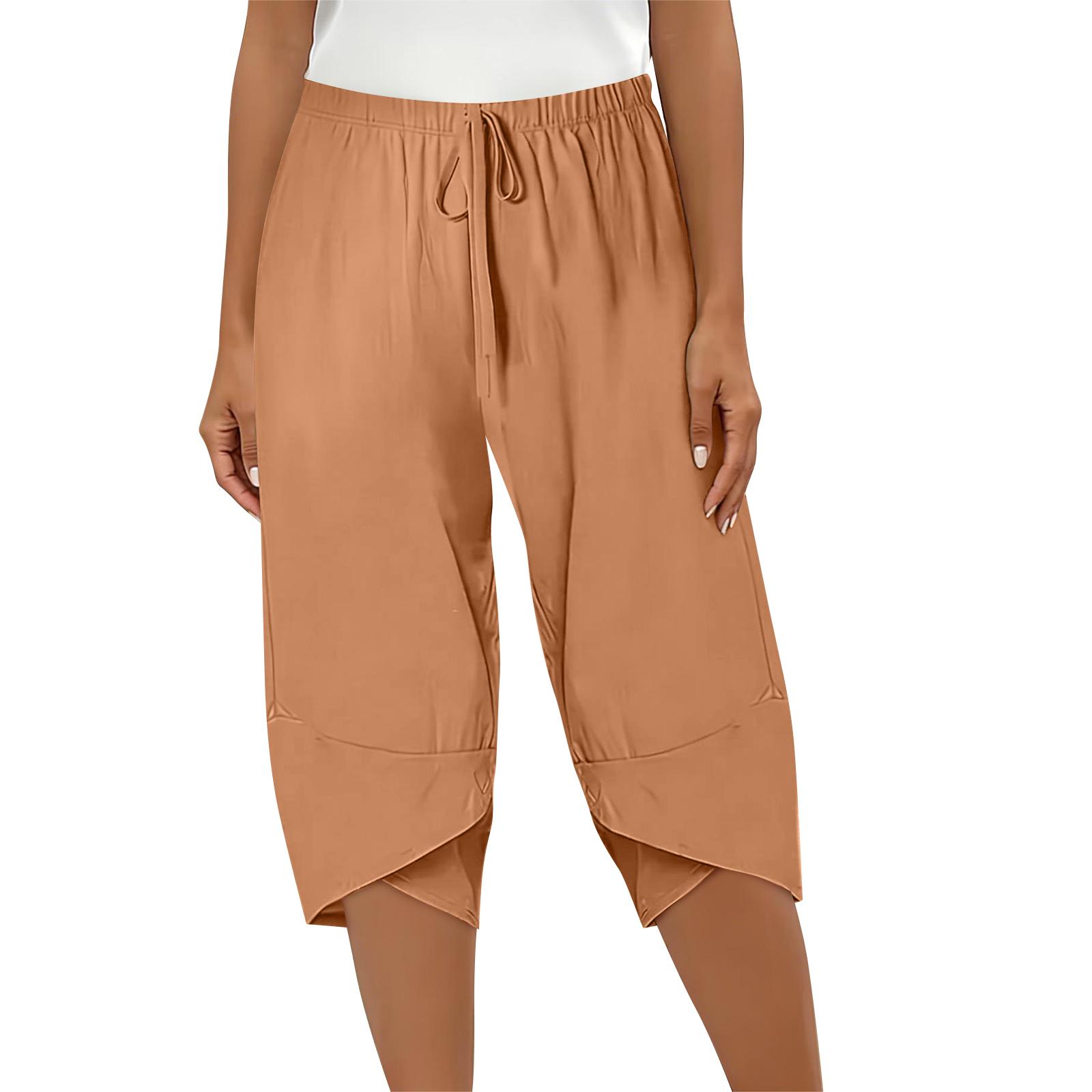 Women Elastic High Waist 3/4 Pant Casual Fit Wide Capris Leg Pants Trousers With Pockets S помаранчевий
Women Elastic High Waist 3/4 Pant Casual Fit Wide Capris Leg Pants Trousers With Pockets S помаранчевий