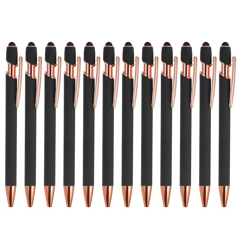 PATIKIL ballpoint pen fountain pen metal pen stylus tip 2 in 1 black ink 1.0mm medium point for touch screen style 2 black 12 pieces
PATIKIL ballpoint pen fountain pen metal pen stylus tip 2 in 1 black ink 1.0mm medium point for touch screen style 2 black 12 pieces