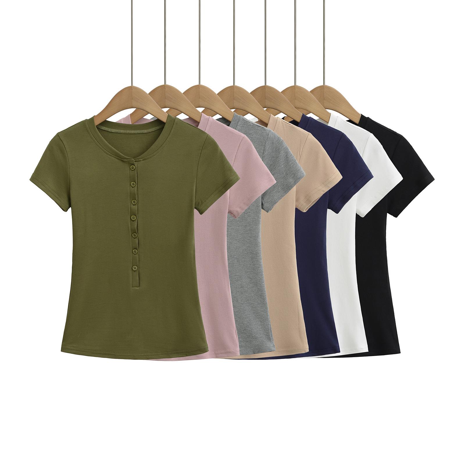 2025 Women s Summer Slim-Fit Spicy American T-Shirt: Half-Open Collar, Short Sleeve, Stretch, Solid Color Medium рожевий
2025 Women s Summer Slim-Fit Spicy American T-Shirt: Half-Open Collar, Short Sleeve, Stretch, Solid Color Medium рожевий