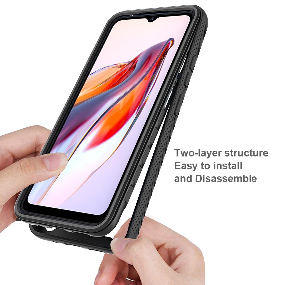 Phone Cover for Xiaomi Redmi 12C 4G,3-in-1 PC+TPU Protective Case with PET Screen Protector Black
Phone Cover for Xiaomi Redmi 12C 4G,3-in-1 PC+TPU Protective Case with PET Screen Protector Black