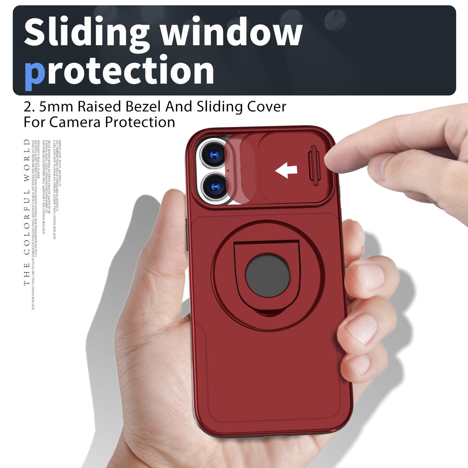 For iPhone 16 Magnetic Case Slide Camshield TPU+PC Kickstand Phone Cover
For iPhone 16 Magnetic Case Slide Camshield TPU+PC Kickstand Phone Cover