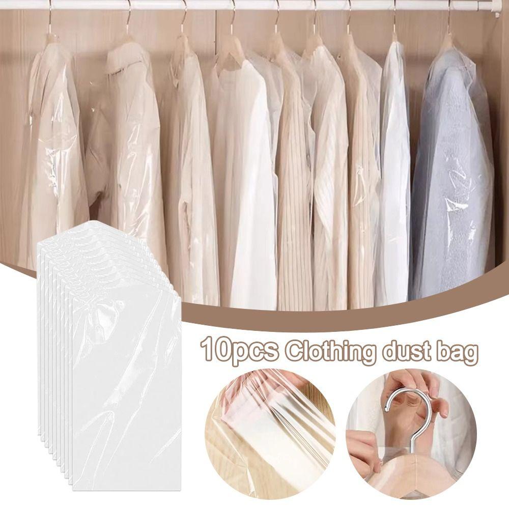 10Pcs Thickened Visible Suit Cover PE Clothing Cover Durable Clothing Dust Bag Household
10Pcs Thickened Visible Suit Cover PE Clothing Cover Durable Clothing Dust Bag Household