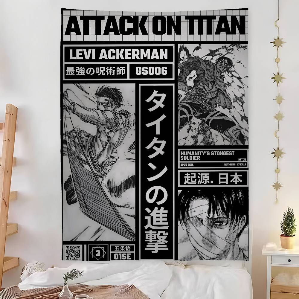 1pc Attack On TTitan Manga Tapestry Art Banner for Bedroom Bar Garden Outdoor Festival Decor 74x94cm(29x37in)
1pc Attack On TTitan Manga Tapestry Art Banner for Bedroom Bar Garden Outdoor Festival Decor 74x94cm(29x37in)