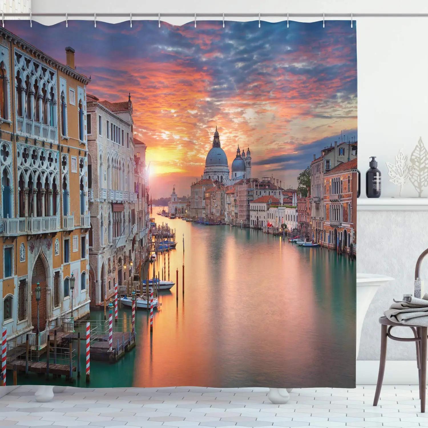 European Cityscape Shower Curtain Italy Venice Canal Print Shower Curtain Bathroom Decor Waterproof Polyester Fabric With Hooks W60H190(CM)-1 Pcs
European Cityscape Shower Curtain Italy Venice Canal Print Shower Curtain Bathroom Decor Waterproof Polyester Fabric With Hooks W60H190(CM)-1 Pcs