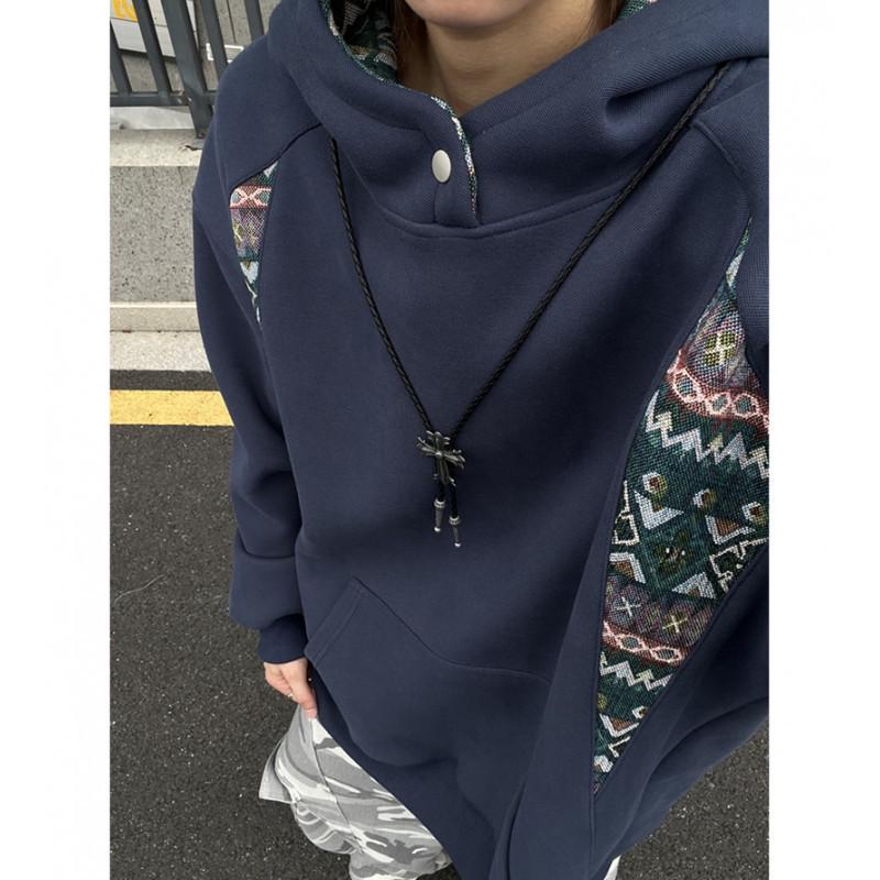 Autumn/Winter Ethnic Patchwork Cool Hooded Sweatshirt - Trendy American Cleanfit Design Medium темно-синього кольору
Autumn/Winter Ethnic Patchwork Cool Hooded Sweatshirt - Trendy American Cleanfit Design Medium темно-синього кольору