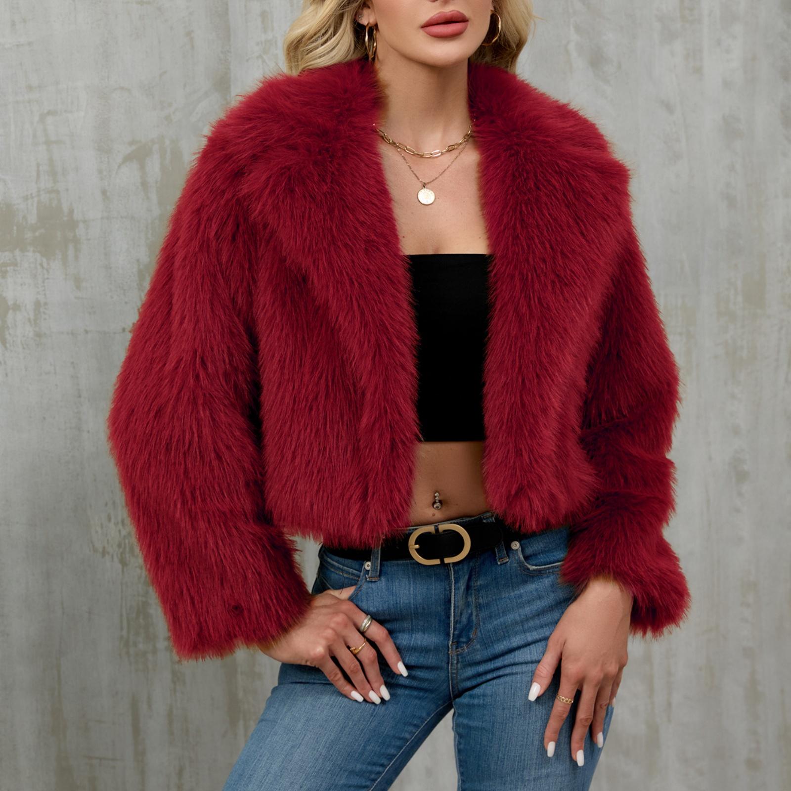 Модная женская плюшевая короткая куртка с воротником-стойкой XXL винный
Модная женская плюшевая короткая куртка с воротником-стойкой XXL винный