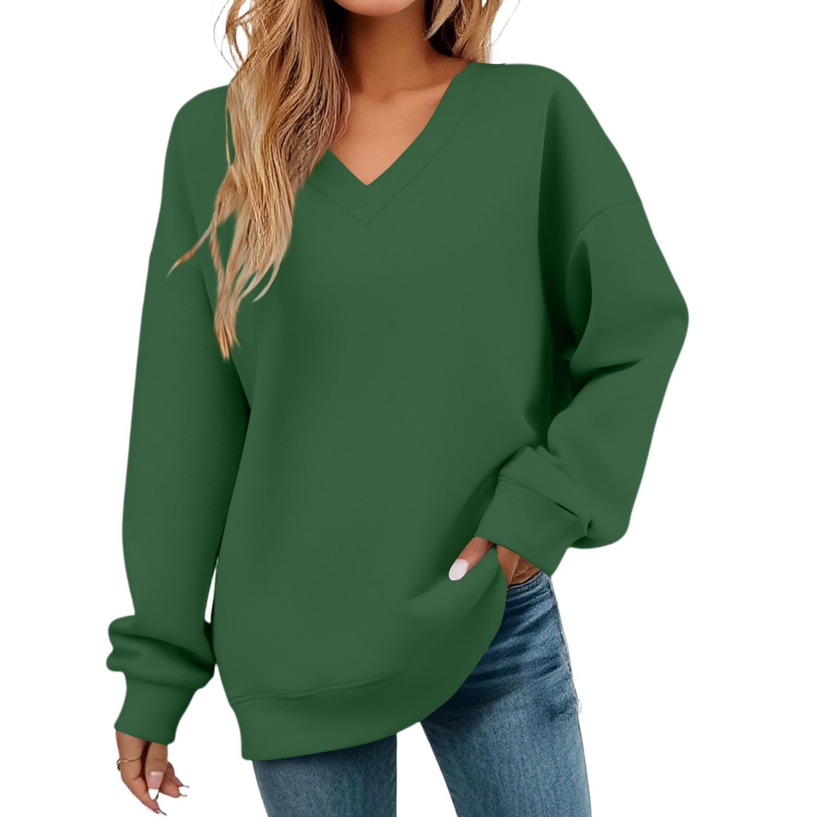 Women s Casual Fashion V-neck Long-sleeved Sweatshirt L темно-зелений колір
Women s Casual Fashion V-neck Long-sleeved Sweatshirt L темно-зелений колір