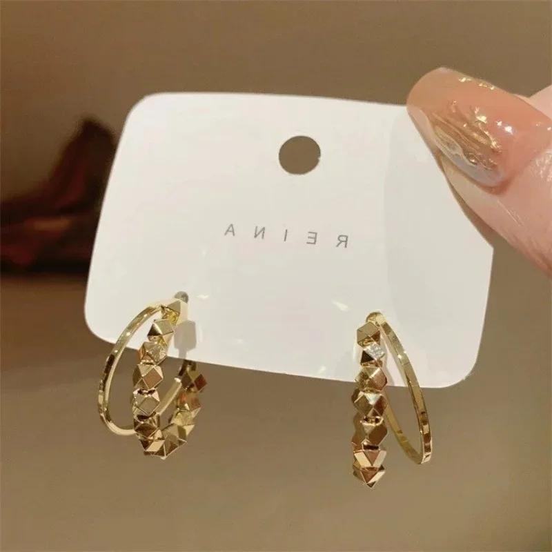 Creative Double Layers Bling Metal C Typed Drop Earring for Women Gold Color Geometric Elegant Sweet Zircon Girl Gift
Creative Double Layers Bling Metal C Typed Drop Earring for Women Gold Color Geometric Elegant Sweet Zircon Girl Gift