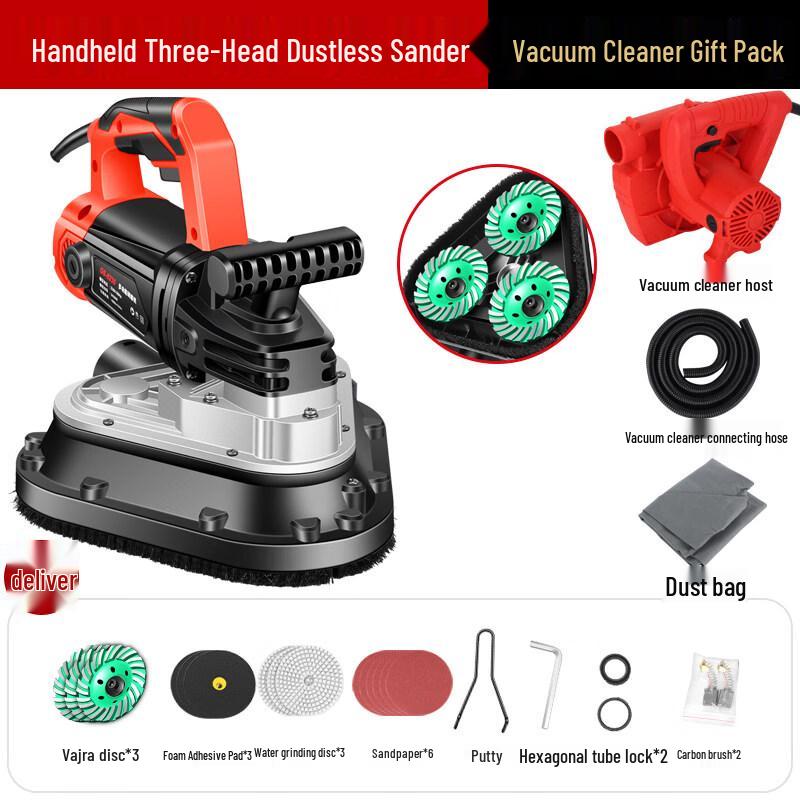 Jiashuer Handheld 3-Head Dust-Free Floor Grinder with Vacuum CN plug (adapter included)
Jiashuer Handheld 3-Head Dust-Free Floor Grinder with Vacuum CN plug (adapter included)