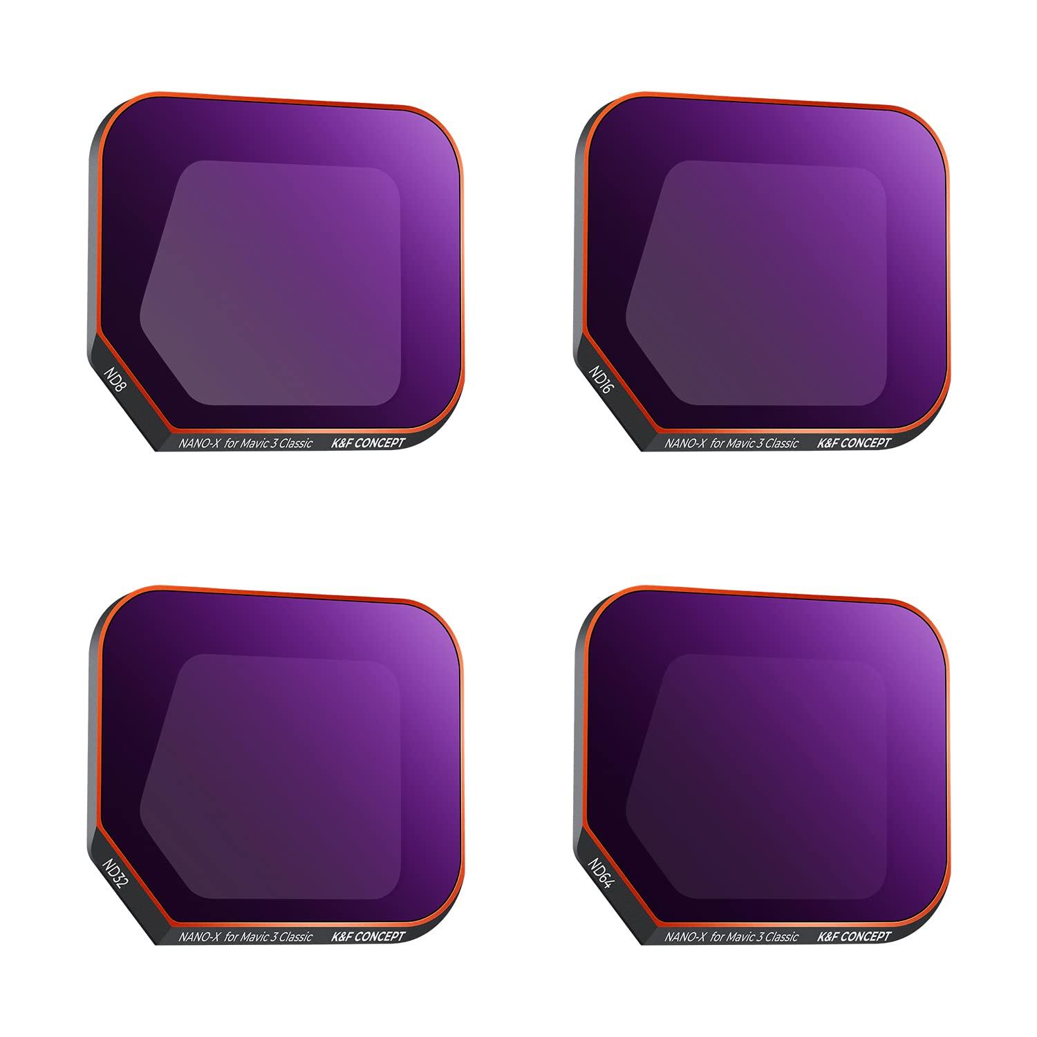 Concept Filter for DJI MAVIC 3 classic ND filter AGC optical glass 28 layer nano coating Water repellent and stain resistant K&F ND8+ND16+ND32+ND64
Concept Filter for DJI MAVIC 3 classic ND filter AGC optical glass 28 layer nano coating Water repellent and stain resistant K&F ND8+ND16+ND32+ND64