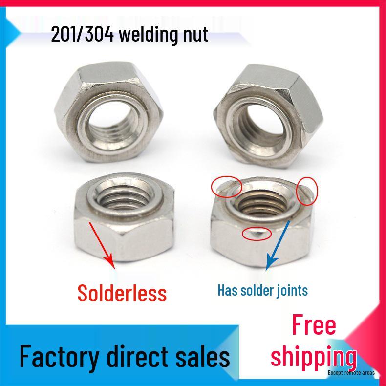 Hexagonal Stainless Steel Welded Nuts 304/201 - Electric Projection M3-M16 M14 (2 pcs) 304 Welded
Hexagonal Stainless Steel Welded Nuts 304/201 - Electric Projection M3-M16 M14 (2 pcs) 304 Welded