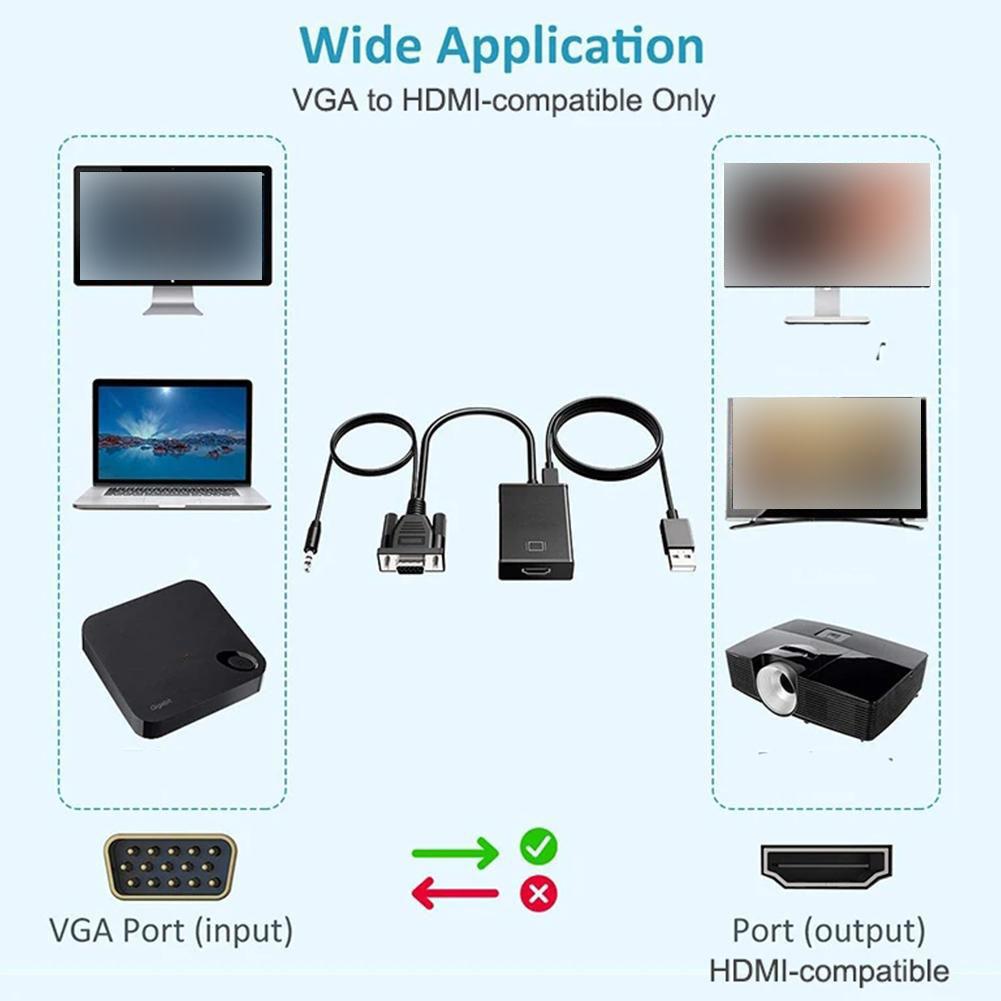Кабель-конвертер Full HD 1080P VGA в HDMI с разъемом 3,5 мм для ПК и HDMI-совместимого ноутбука HDTV Outp J8R8
Кабель-конвертер Full HD 1080P VGA в HDMI с разъемом 3,5 мм для ПК и HDMI-совместимого ноутбука HDTV Outp J8R8
