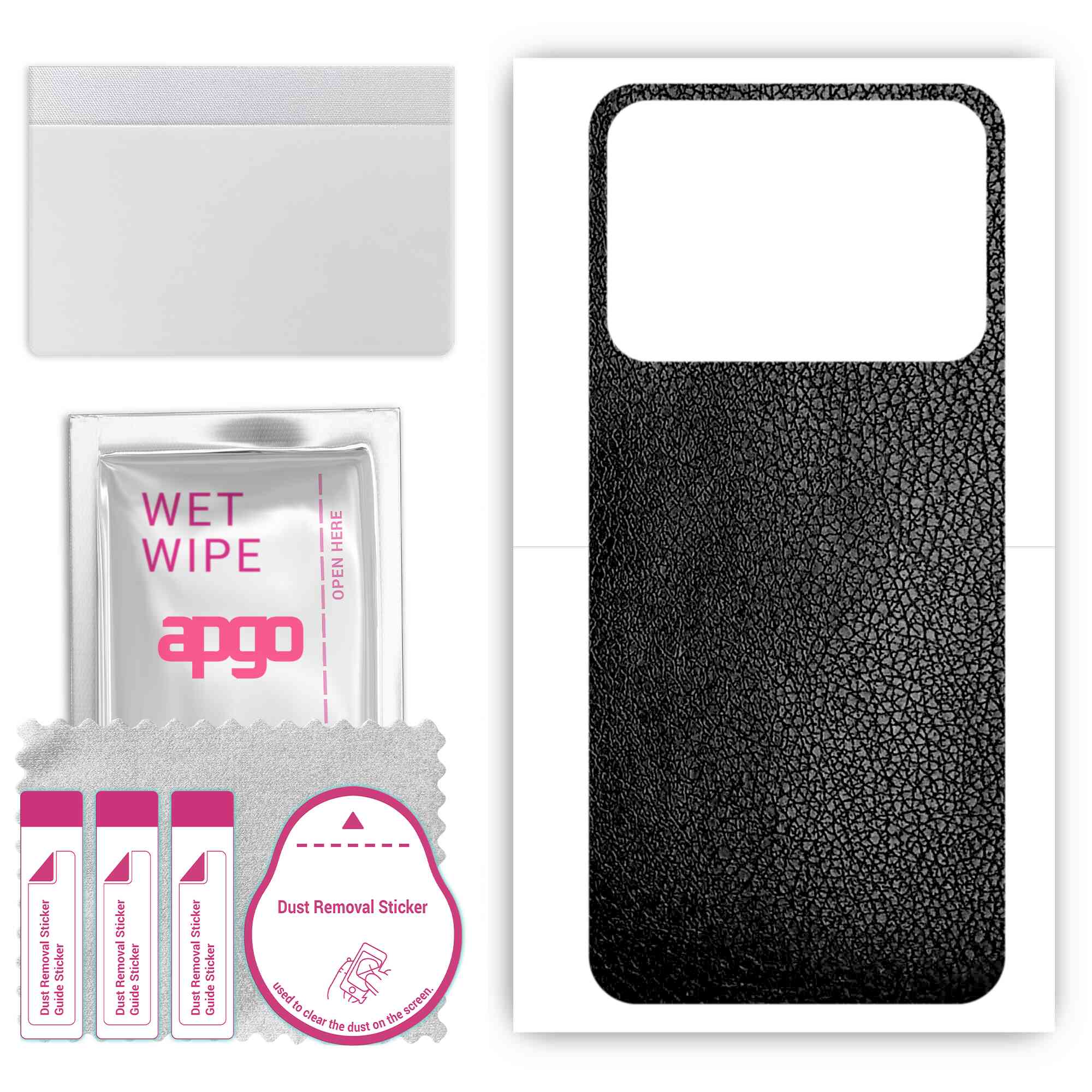 apgo Protective Skin Sticker for the back compatible with Poco M4 5G India, Wrap Film, Foil, Vinyl - Pattern Black Leather
apgo Protective Skin Sticker for the back compatible with Poco M4 5G India, Wrap Film, Foil, Vinyl - Pattern Black Leather