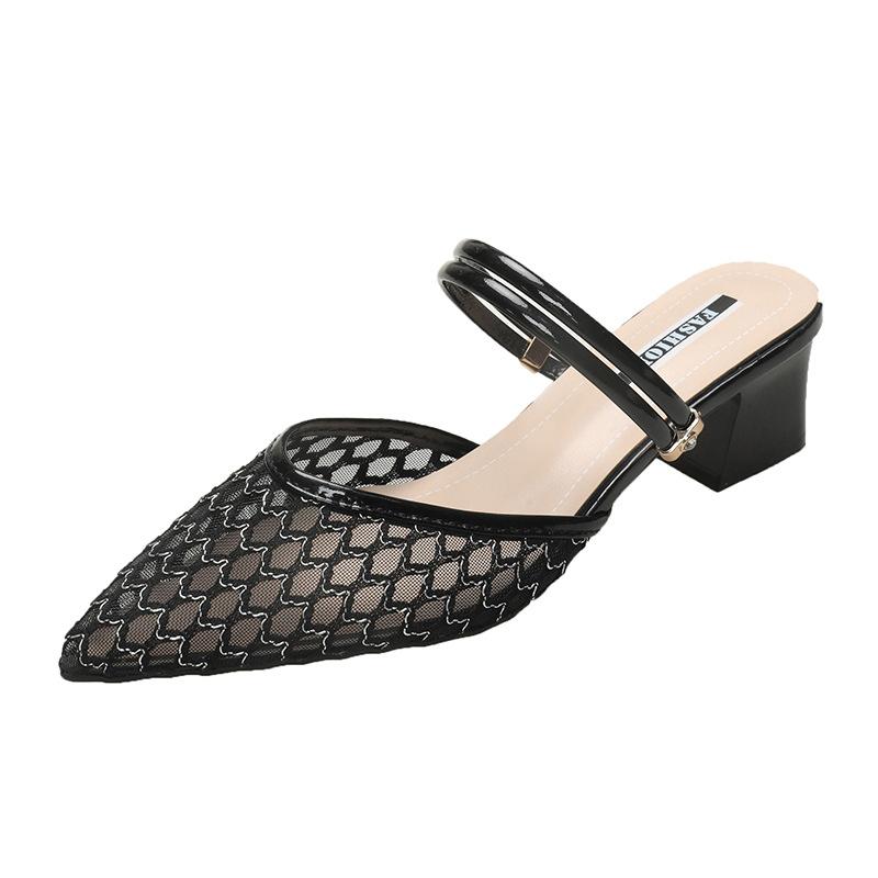 Foreign trade large size mesh pointed thick heel slippers women s summer breathable, light and comfortable casual high heel slippers 42 чёрный
Foreign trade large size mesh pointed thick heel slippers women s summer breathable, light and comfortable casual high heel slippers 42 чёрный