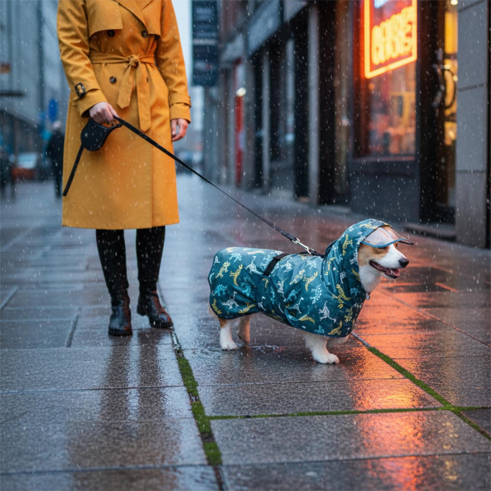 Dog Rain Jacket Poncho Easy to Clean Waterproof Breathable Pet Hooded Cape Raincoat for M
Dog Rain Jacket Poncho Easy to Clean Waterproof Breathable Pet Hooded Cape Raincoat for M