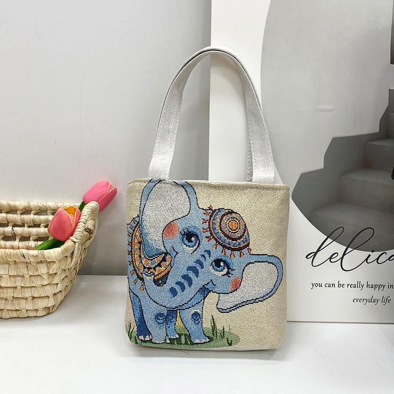 Ethnic style female tourism elephant embroidery small handbag woven flower shoulder canvas bag four seasons student bag
Ethnic style female tourism elephant embroidery small handbag woven flower shoulder canvas bag four seasons student bag