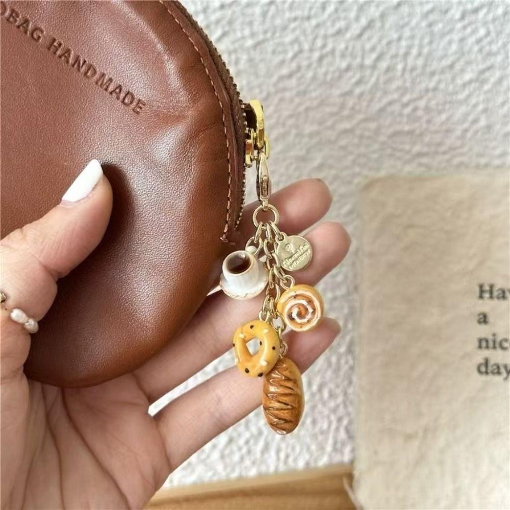 Bagel Coffee Bread Keychain Alkali Bread Bag Pendant Funny Cartoon Key Chains Schoolbag Pendant 2 PC
Bagel Coffee Bread Keychain Alkali Bread Bag Pendant Funny Cartoon Key Chains Schoolbag Pendant 2 PC