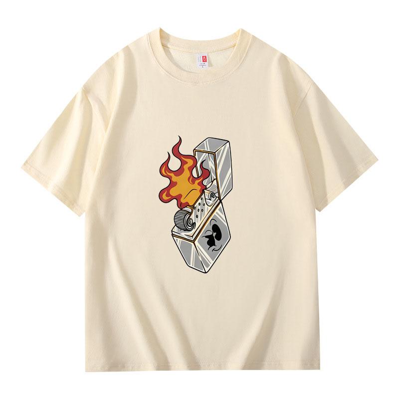 Street Style Flame Print Casual Half Sleeve T-Shirt Unisex Summer New Cotton round Neck Short Sleeve T-Shirt Breathable Cool XS бежевий
Street Style Flame Print Casual Half Sleeve T-Shirt Unisex Summer New Cotton round Neck Short Sleeve T-Shirt Breathable Cool XS бежевий