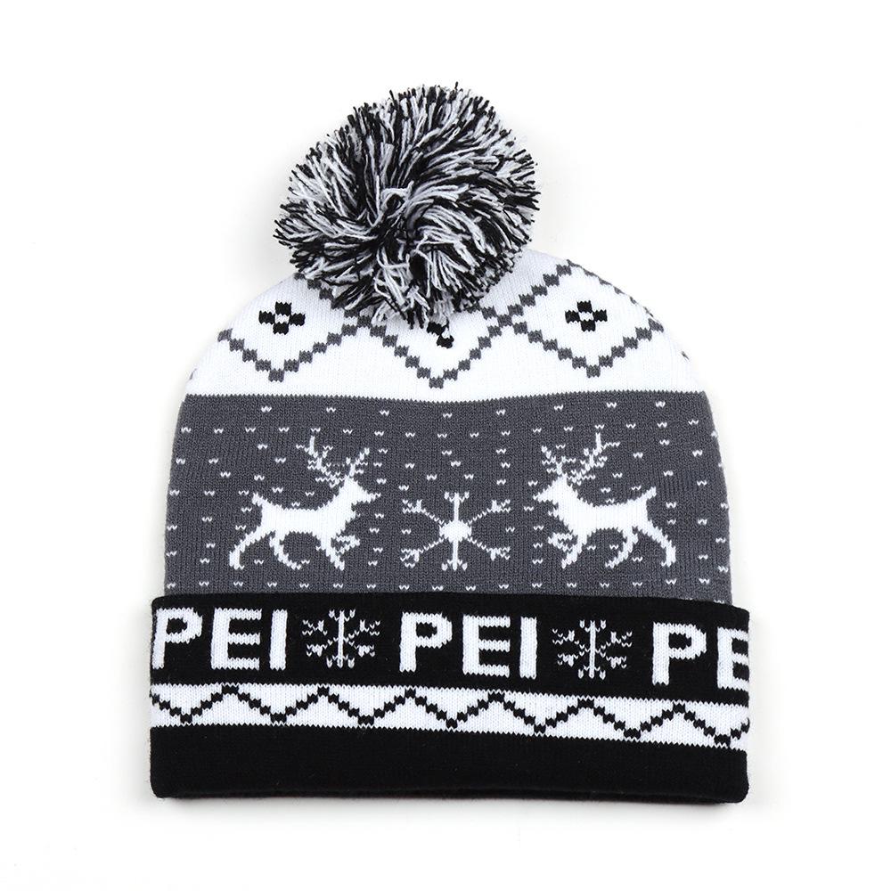 Festive Jacquard Knit Pom Pom Beanie - Unisex Warm Wool Hat for Autumn/Winter One Size
Festive Jacquard Knit Pom Pom Beanie - Unisex Warm Wool Hat for Autumn/Winter One Size