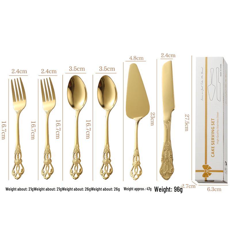 abay Royal Court Gold Stainless Steel Dessert Cutlery Set
abay Royal Court Gold Stainless Steel Dessert Cutlery Set
