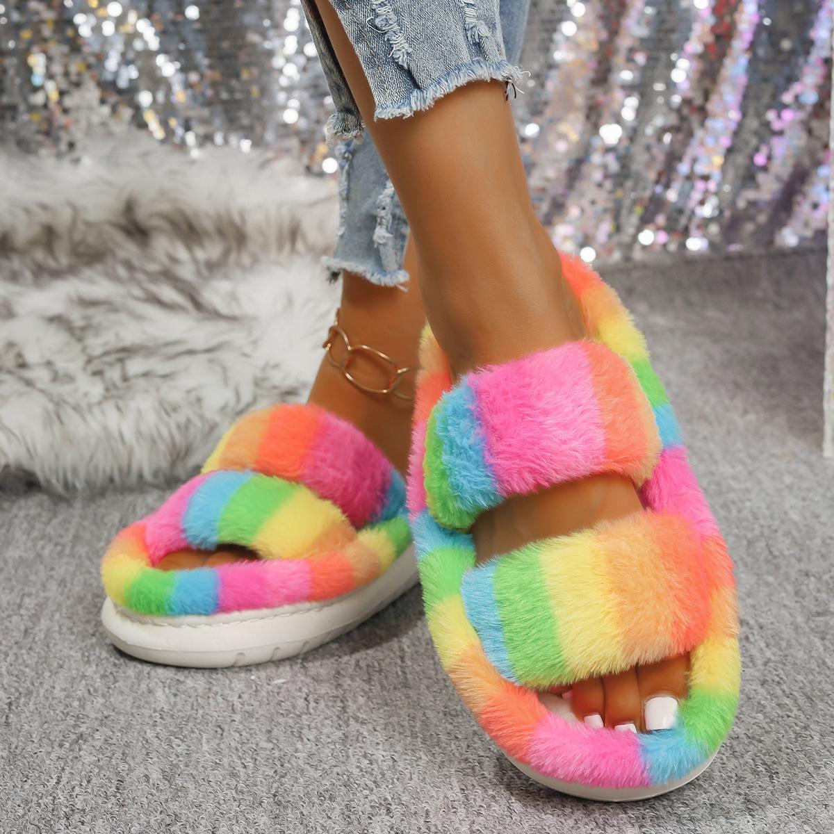 Fashion Warm Winter Plush Fluffy Slippers for Women New Fashion Open Toe Comfort Fuzzy Slippers Indoor Warm Soft Furry House Slippers 36-37 разноцветный
Fashion Warm Winter Plush Fluffy Slippers for Women New Fashion Open Toe Comfort Fuzzy Slippers Indoor Warm Soft Furry House Slippers 36-37 разноцветный