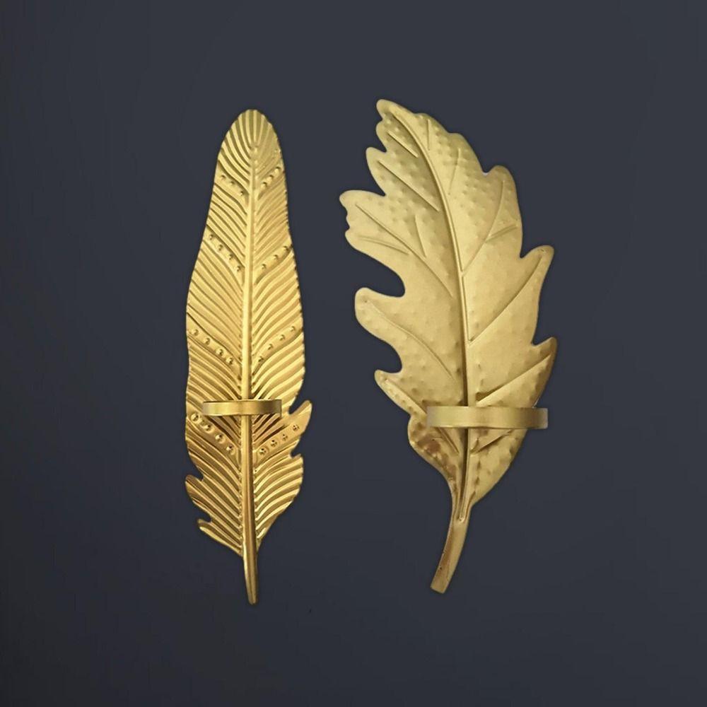 Exquisite Metal Leaf Candle Holder Handmade Gold Wall Pendant Simple Nordic Candle Holder Wedding Style 2
Exquisite Metal Leaf Candle Holder Handmade Gold Wall Pendant Simple Nordic Candle Holder Wedding Style 2