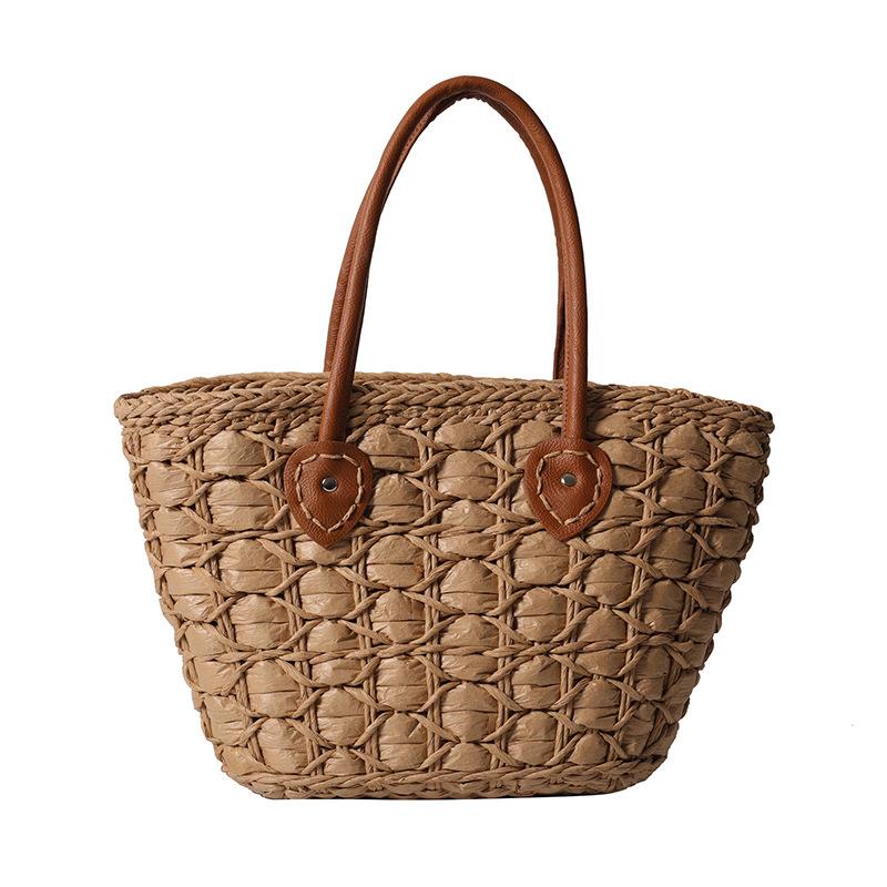 Маленькая свежая и модная пляжная сумка большой вместимости женская 2025 весенняя новая трендовая плетеная сумка-тоут сумка на плечо хаки
Маленькая свежая и модная пляжная сумка большой вместимости женская 2025 весенняя новая трендовая плетеная сумка-тоут сумка на плечо хаки