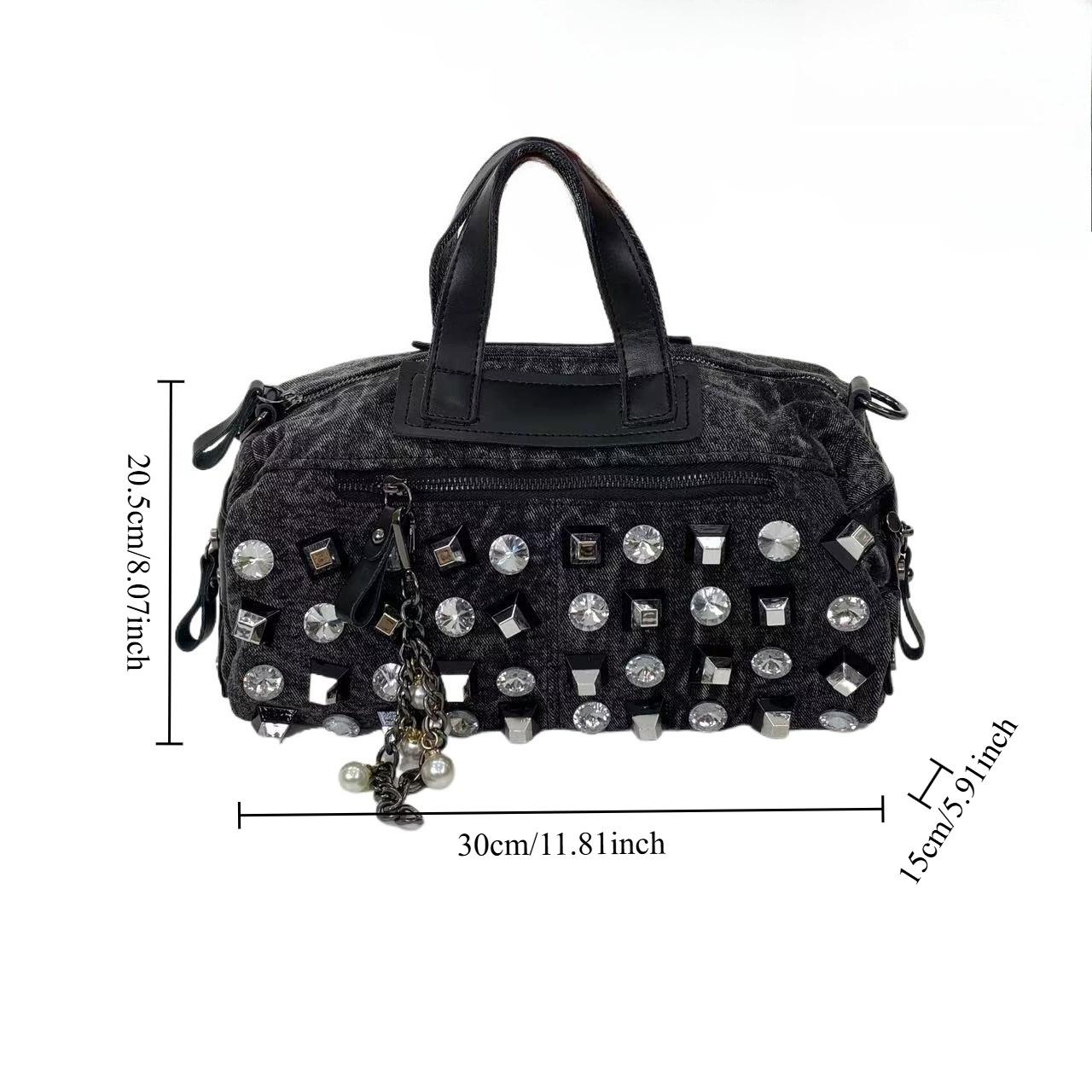 202 5New women s crossbody commuting bag Large-capacity rhinestone diamond-encrusted fashionable hand-held Weekend travel bag
202 5New women s crossbody commuting bag Large-capacity rhinestone diamond-encrusted fashionable hand-held Weekend travel bag