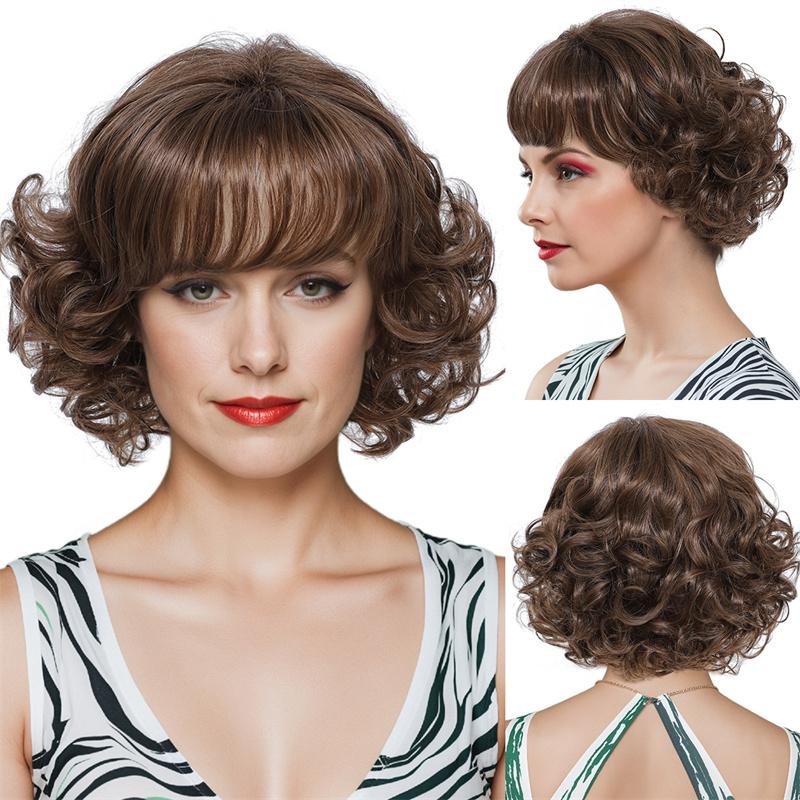 Synthetic Short Curly Wigs for Women Natural Hairstyles Wig with Bangs Dark Brown Elegant Mommy Wig Fancy Dress Party Cosplay
Synthetic Short Curly Wigs for Women Natural Hairstyles Wig with Bangs Dark Brown Elegant Mommy Wig Fancy Dress Party Cosplay