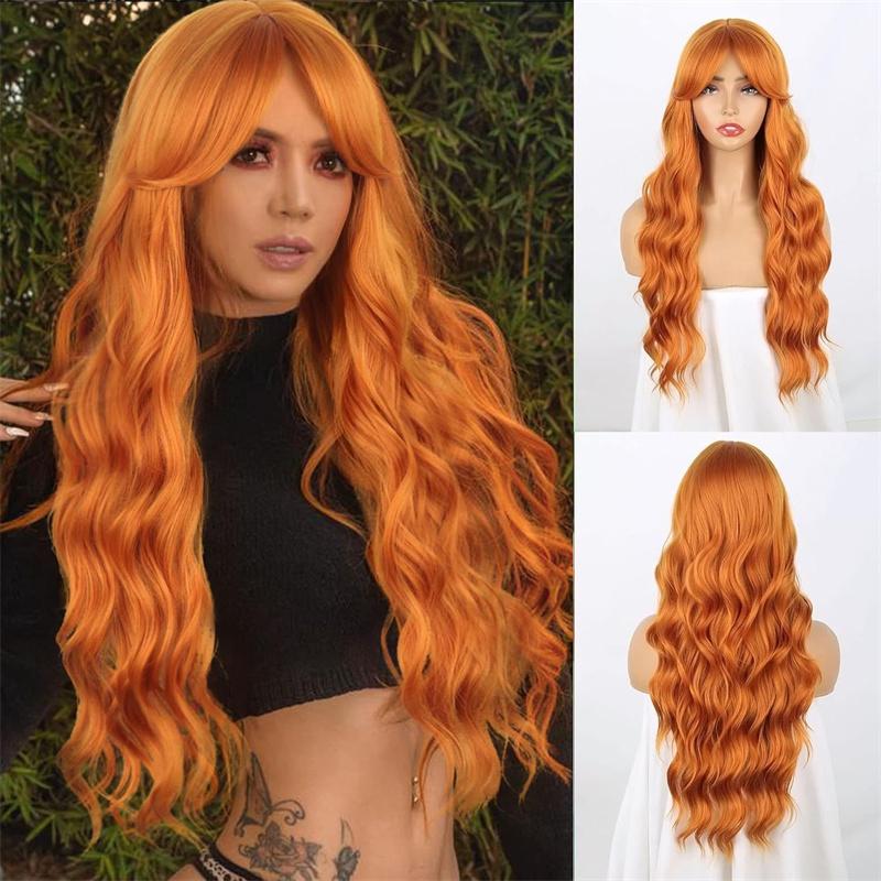 Long Curly Wigs for Women Synthetic Hair Auburn Wig with Thick Bangs Long Curly Wig for White Woman Drag Queen Costume Cosplay
Long Curly Wigs for Women Synthetic Hair Auburn Wig with Thick Bangs Long Curly Wig for White Woman Drag Queen Costume Cosplay