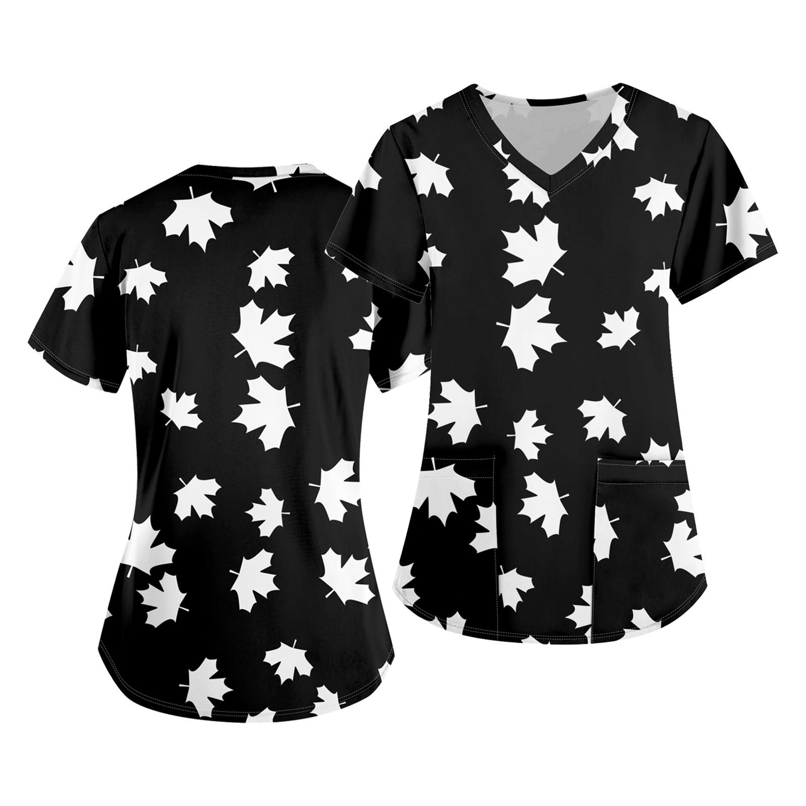 Женские топы с коротким рукавом и V-образным вырезом, рабочая блузка с карманами XXXL чёрный
Женские топы с коротким рукавом и V-образным вырезом, рабочая блузка с карманами XXXL чёрный