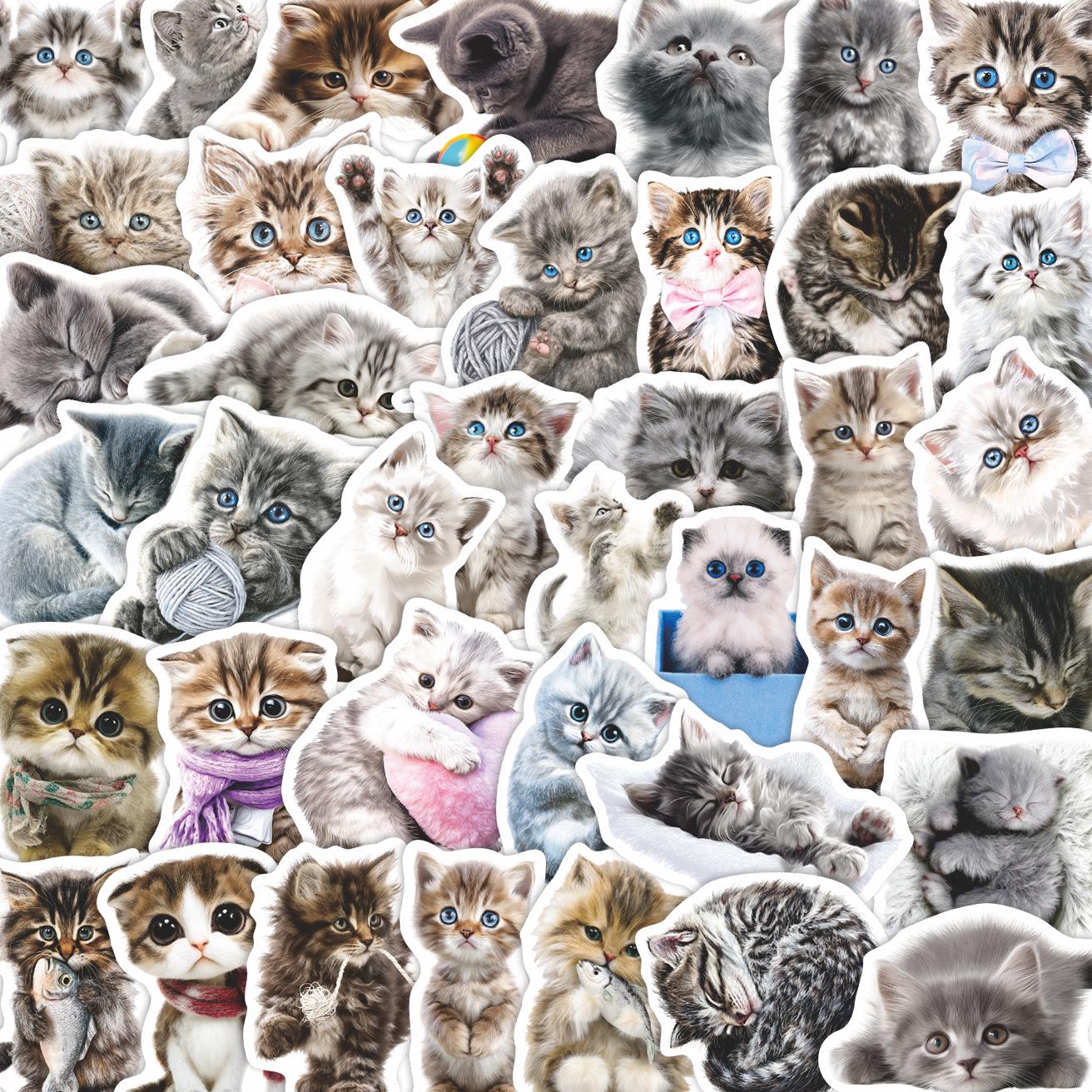 64 Cute Cartoon Stickers: Cats & Kittens for Decor - Perfect for Suitcases, Guitars, Phone Cases
64 Cute Cartoon Stickers: Cats & Kittens for Decor - Perfect for Suitcases, Guitars, Phone Cases