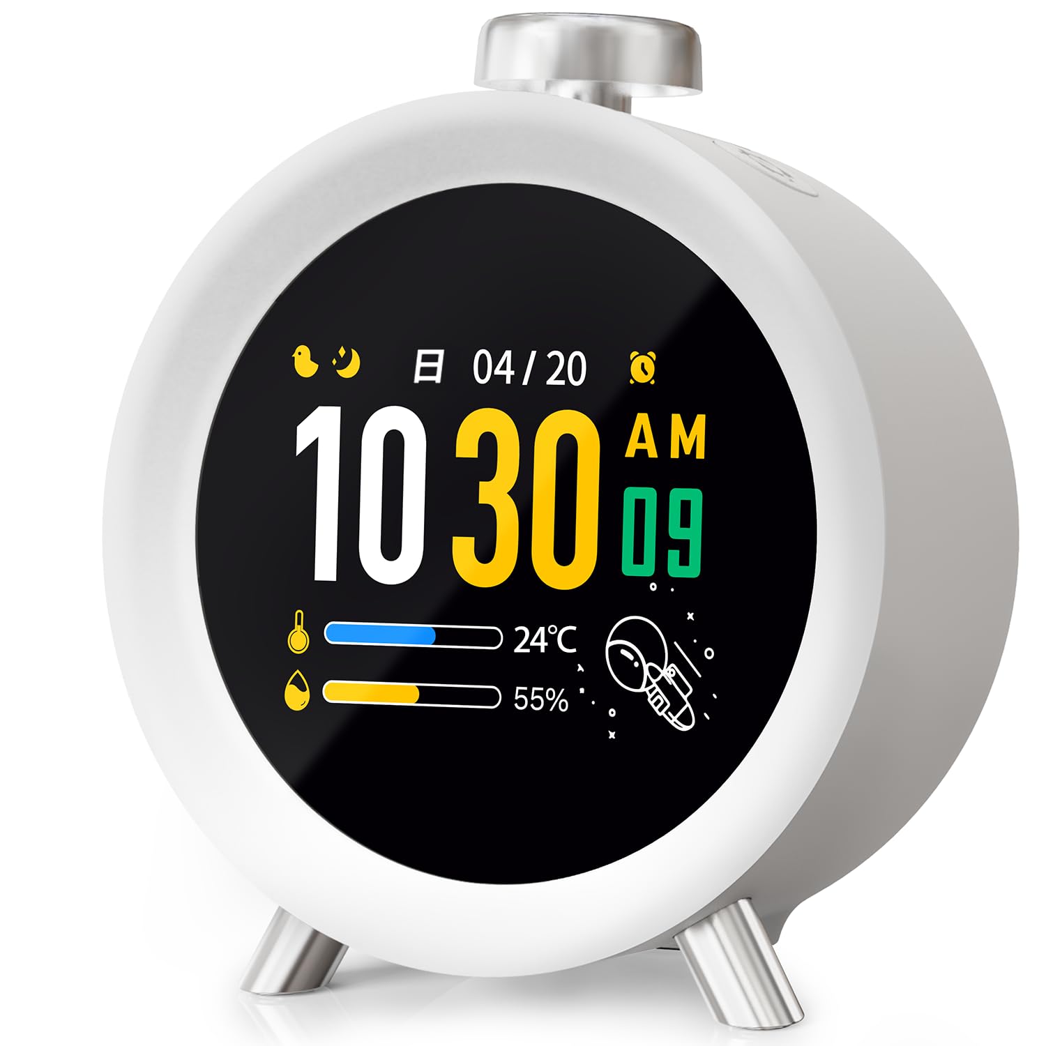 MOMILLA Digital Alarm Loud Volume for Heavy Color LCD 4 Alarm Snooze Temperature Cute for Kids and Students School Gift Clock, Sleepers, 2.8-inch білий
MOMILLA Digital Alarm Loud Volume for Heavy Color LCD 4 Alarm Snooze Temperature Cute for Kids and Students School Gift Clock, Sleepers, 2.8-inch білий