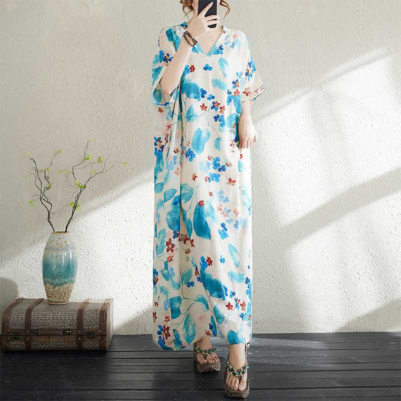 Summer Cotton and Linen Printed Loose and Simple Long Skirt for Women One size світло-синій колір
Summer Cotton and Linen Printed Loose and Simple Long Skirt for Women One size світло-синій колір