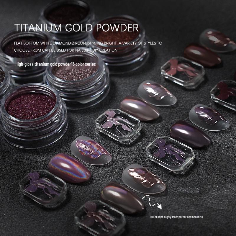 Titanium Gold Metallic Mirror Nail Powder - Dried Rose Glitter for Autumn and Winter.
Titanium Gold Metallic Mirror Nail Powder - Dried Rose Glitter for Autumn and Winter.