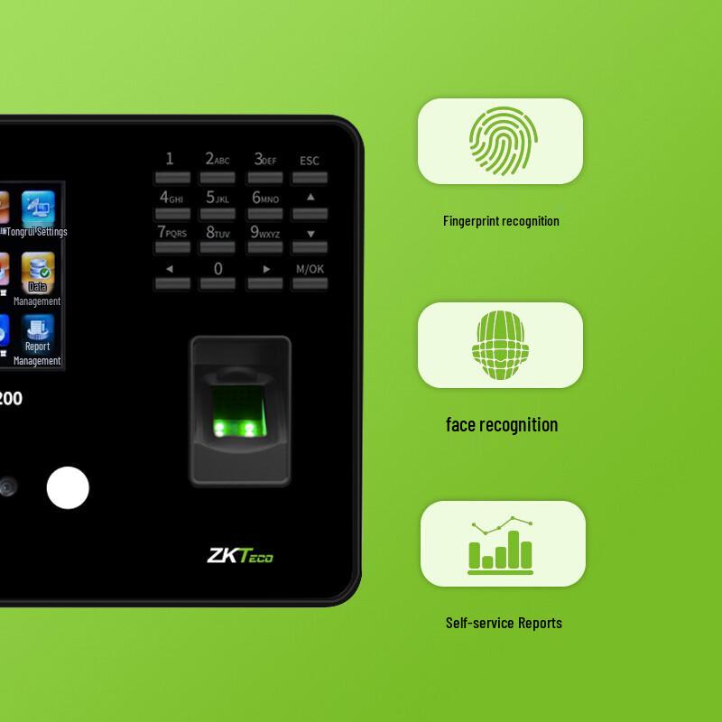 ZKTECO BK100 Dynamic Face & Fingerprint Time Attendance System CN plug (adapter included)
ZKTECO BK100 Dynamic Face & Fingerprint Time Attendance System CN plug (adapter included)