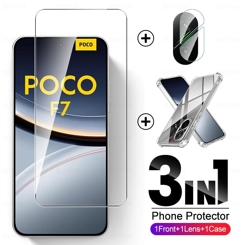 PocoF7 Case 3In1 Clear Crystal TPU Soft Cover For Poco F7 5G Camera Lens Screen Protector Tempered Glass Poko Little F 7 7F For Poco F7 5G
PocoF7 Case 3In1 Clear Crystal TPU Soft Cover For Poco F7 5G Camera Lens Screen Protector Tempered Glass Poko Little F 7 7F For Poco F7 5G
