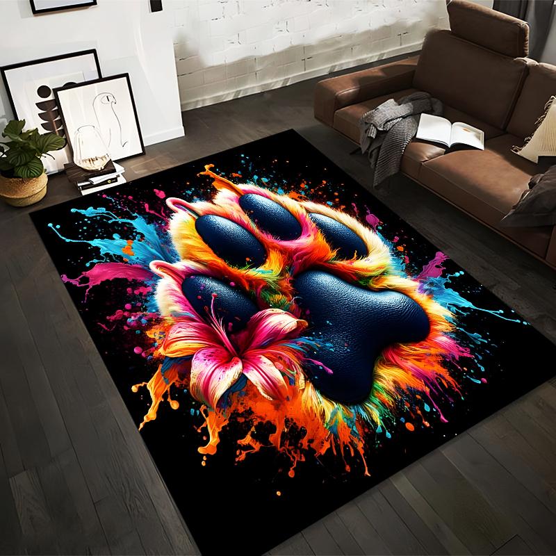 Colorful Paw Print with Splash Art and Flower Design Carpet Rug Suitable for use as an anti-slip for living room bedroom sofas 40x60cm( 15x23in )
Colorful Paw Print with Splash Art and Flower Design Carpet Rug Suitable for use as an anti-slip for living room bedroom sofas 40x60cm( 15x23in )