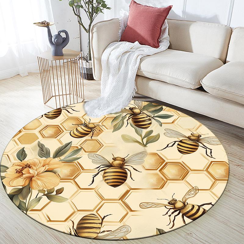 Vintage Bee,Round Area Rug,Carpet Rug for Living Room Bedroom Sofa Playroom Decor,Non-slip Floor Mat 80cmx80cm
Vintage Bee,Round Area Rug,Carpet Rug for Living Room Bedroom Sofa Playroom Decor,Non-slip Floor Mat 80cmx80cm