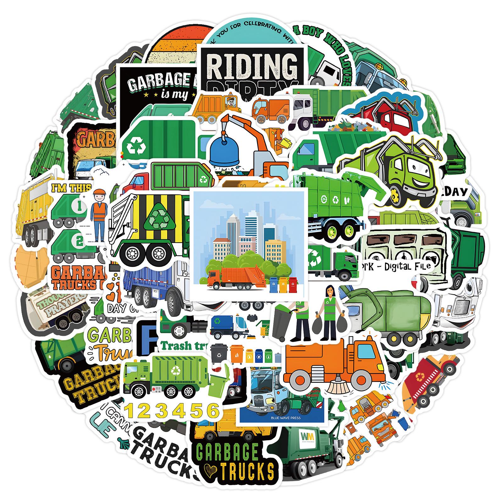 60-Piece Cartoon Garbage Truck Graffiti Sticker Set for Suitcases, Water Bottles, and Notebooks
60-Piece Cartoon Garbage Truck Graffiti Sticker Set for Suitcases, Water Bottles, and Notebooks