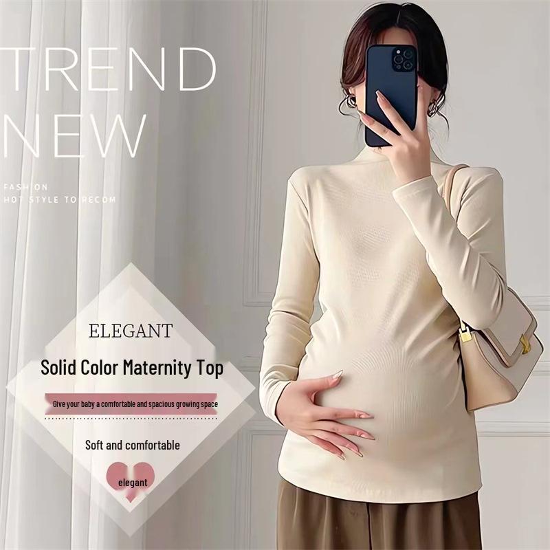 New Trendy Semi-High Neck Elastic Long-Sleeve Maternity Top for Autumn/Winter - Warm & Stylish 3XL for 82-93 kg
New Trendy Semi-High Neck Elastic Long-Sleeve Maternity Top for Autumn/Winter - Warm & Stylish 3XL for 82-93 kg