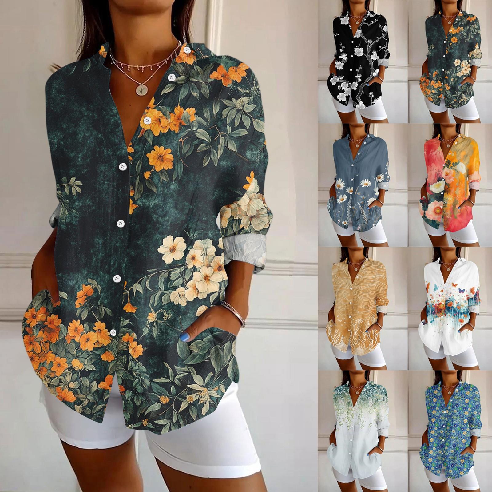 Womens Button Down Shirt Long Sleeve Shirts For Women Print Graphic Blouse Top XL білий
Womens Button Down Shirt Long Sleeve Shirts For Women Print Graphic Blouse Top XL білий