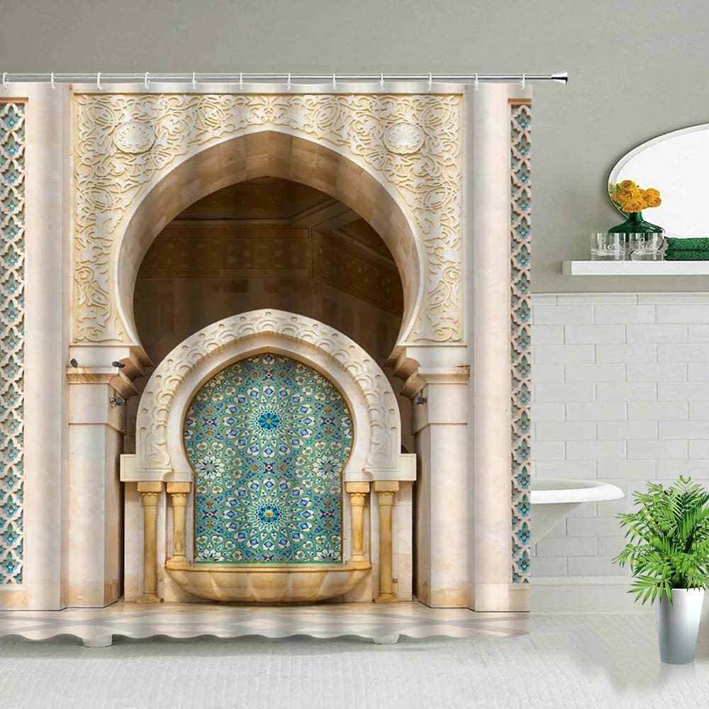 Moroccan Yellow Antique Arched Doors Shower Curtains Old Vintage Wooden Door Bathroom Waterproof Fabric Bath Curtain With Hooks W60H190(CM)-1 Pcs
Moroccan Yellow Antique Arched Doors Shower Curtains Old Vintage Wooden Door Bathroom Waterproof Fabric Bath Curtain With Hooks W60H190(CM)-1 Pcs