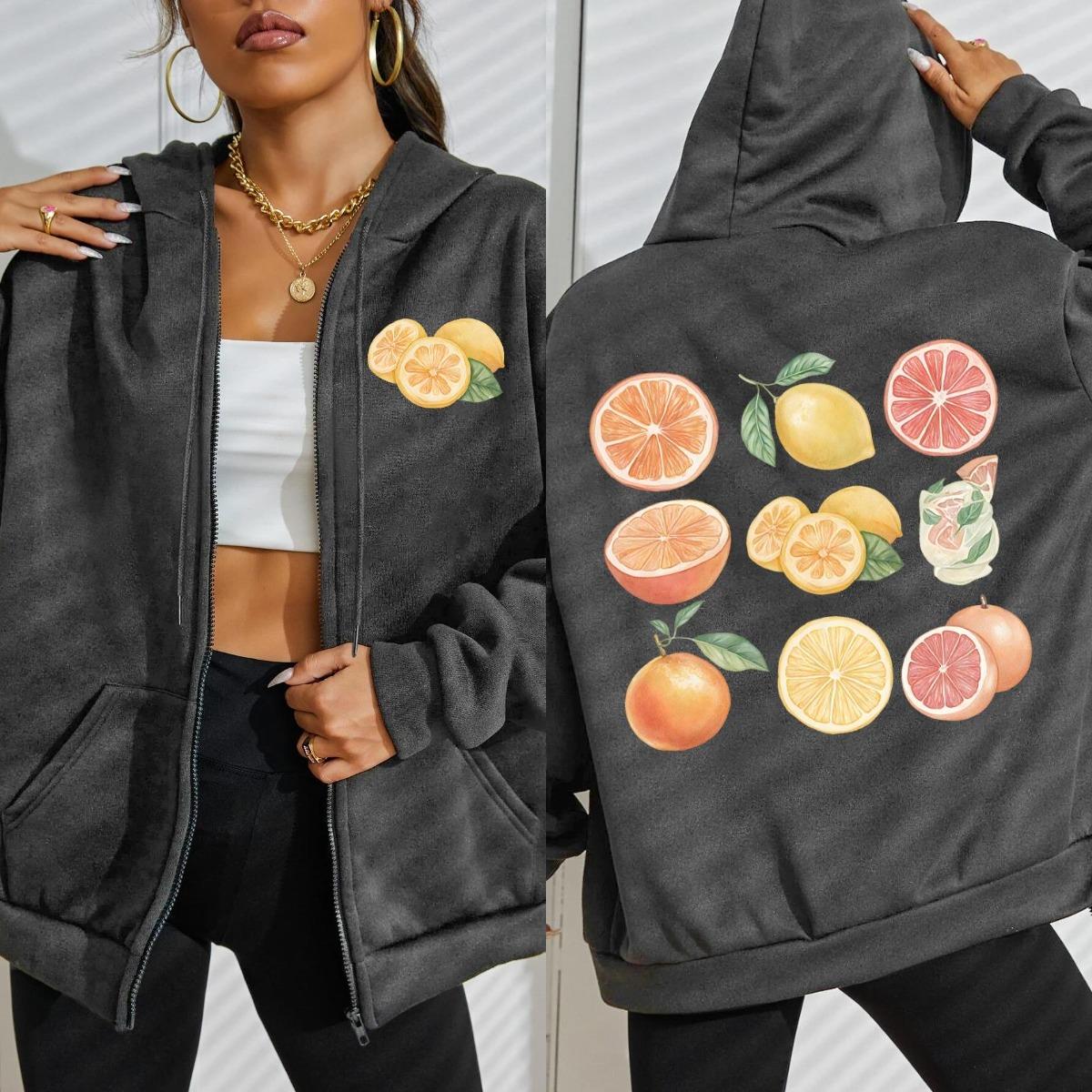 Lemon Orange Cocktail Printing Women Zipper Hoodie Fashion Loose Hoodies Fleece Sportswears Autumn Clothing S
Lemon Orange Cocktail Printing Women Zipper Hoodie Fashion Loose Hoodies Fleece Sportswears Autumn Clothing S