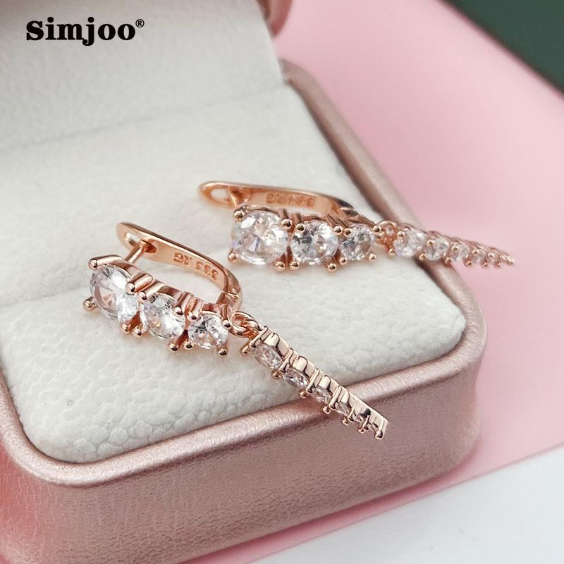 SIMJOO Модные женские серьги с цирконом с простым темпераментом и универсальные серьги с цирконом
SIMJOO Модные женские серьги с цирконом с простым темпераментом и универсальные серьги с цирконом