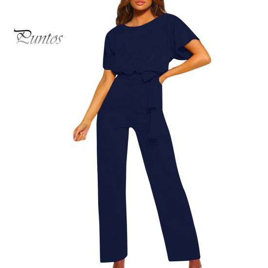 Женский комбинезон с короткими рукавами, поясом на талии, прямые широкие брюки, повседневный комбинезон с круглым вырезом XL темно-синий
Женский комбинезон с короткими рукавами, поясом на талии, прямые широкие брюки, повседневный комбинезон с круглым вырезом XL темно-синий