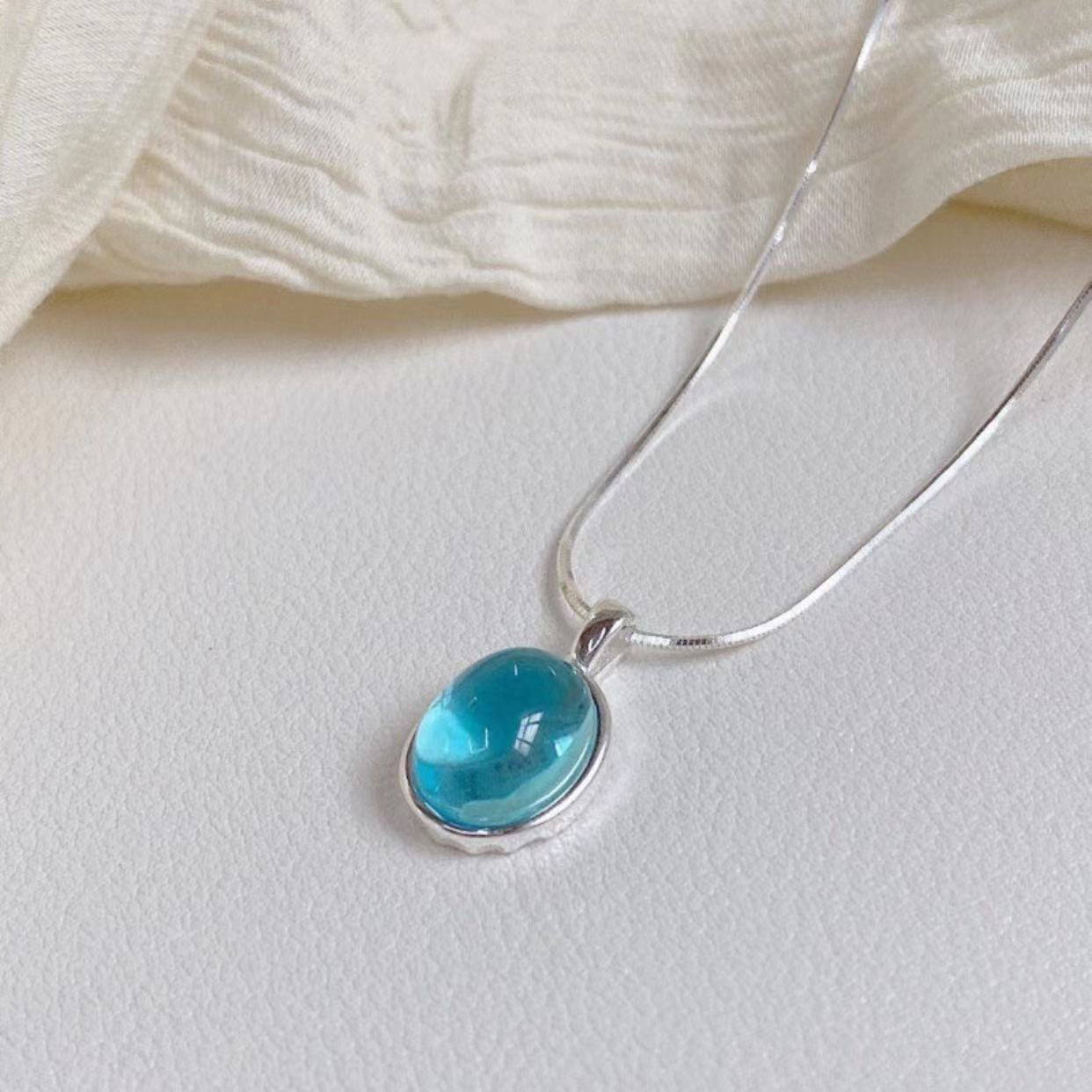 925 Silver blue Crystal Moonstone Necklace Unique design elliptical natural stone Pendant snake bone chain Gift Jewelry 45cm синий
925 Silver blue Crystal Moonstone Necklace Unique design elliptical natural stone Pendant snake bone chain Gift Jewelry 45cm синий